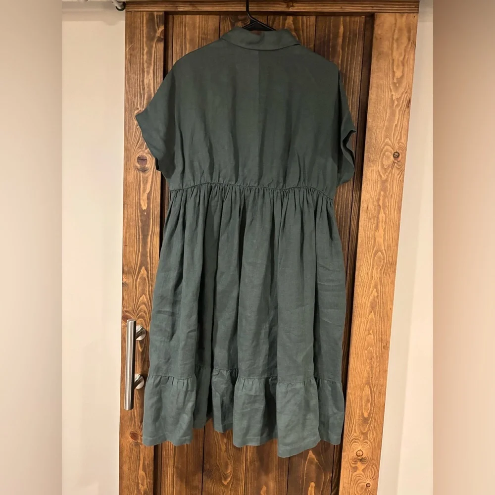 MaxMara Leisure Linen Blend Babydoll Style Dress Large - Picture 8 of 8